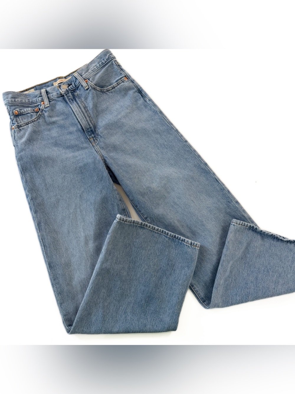 Levi’s Premium Jeans Womens 28 Ribcage Wide Leg Far and Wide Wash - Picture 3 of 12